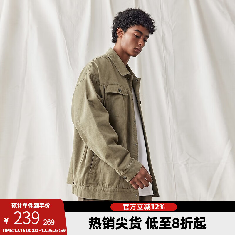 BD.POWER UP+秋季纯棉健身牛仔外套男宽松简约美式复古翻领运动夹克外套男 黑色(选择最多) XL 85-95kg