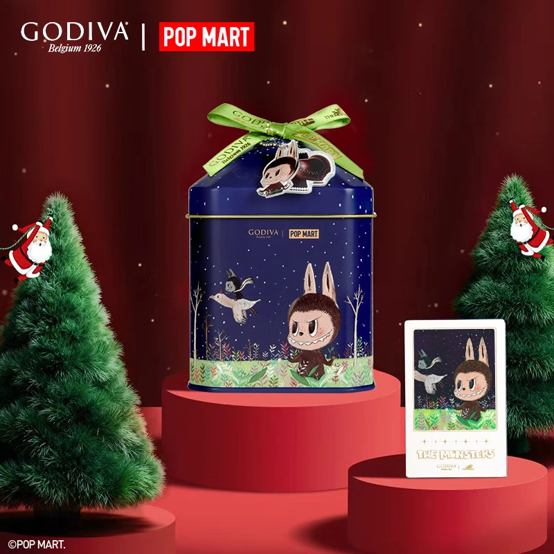 歌帝梵（Godiva）联名泡泡玛特拉布布LABUBU经典大师黑巧克力 10颗75g 圣诞伴手礼