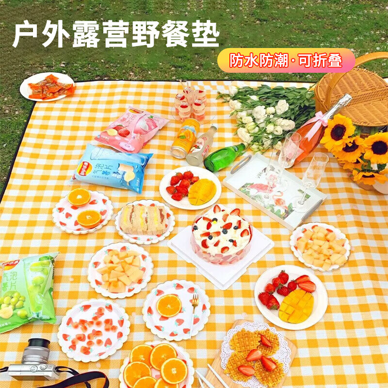山头林村【精选直发】 野餐垫 加厚便携垫户外烧烤折叠爬行野营露营垫子帐 【150*200cm】 京东折扣/优惠券