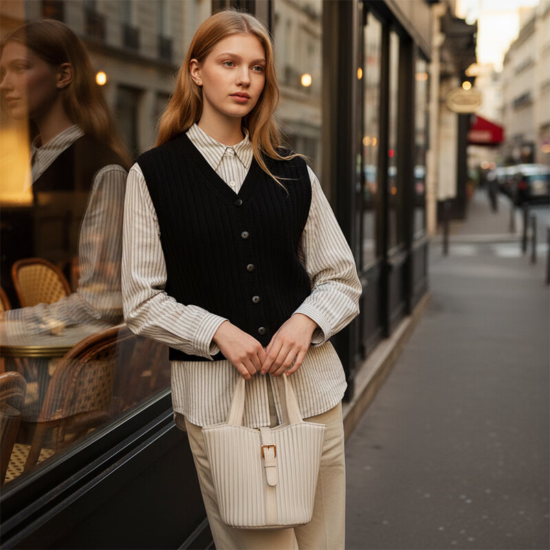 ONIMALS托特包女大容量通勤单肩包高级感小众手提包时尚简约 焦糖色