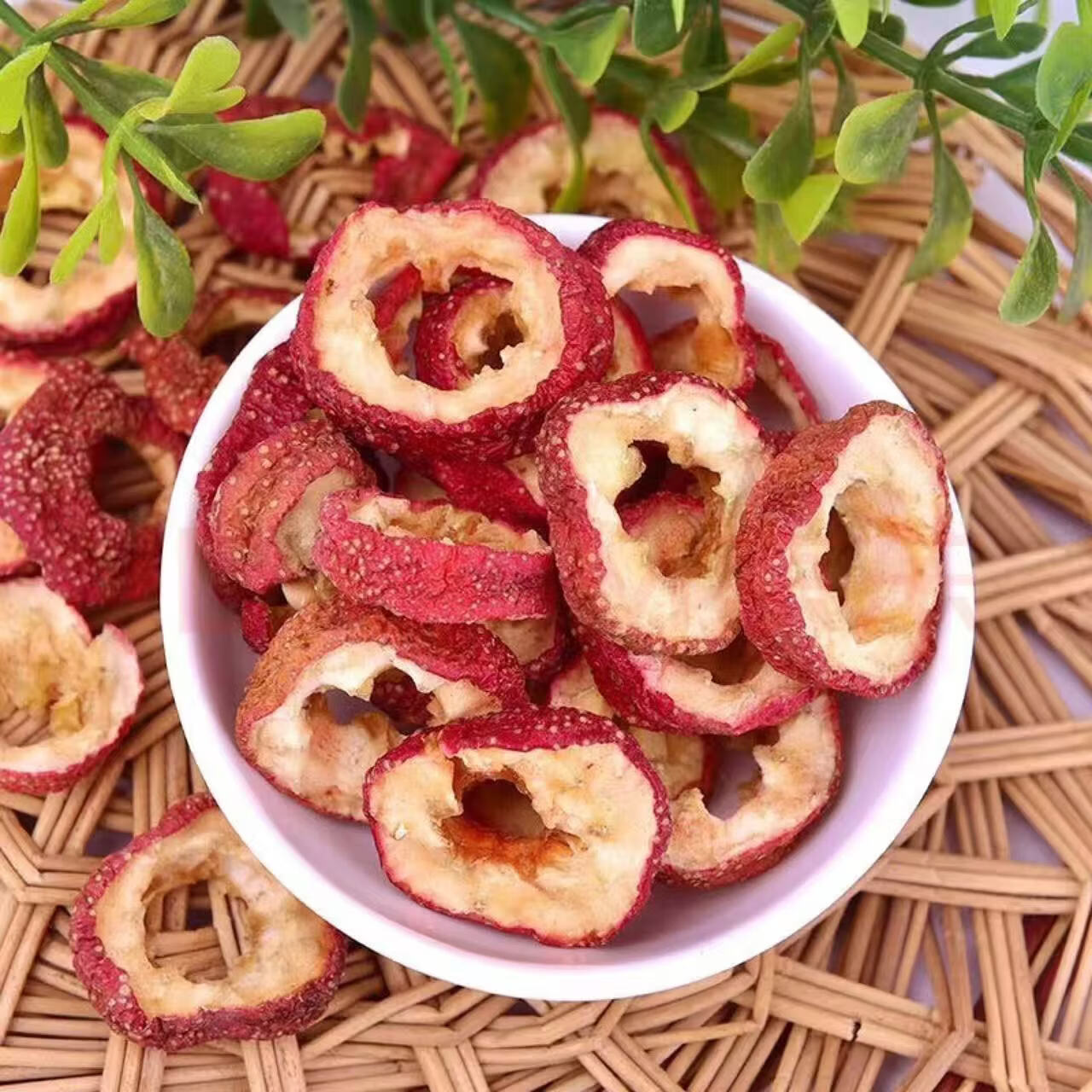 同仁堂精选山楂干无添加特级山楂干空心山楂无核开胃山楂圈泡水山楂树下 特级新货山楂干四罐共【800克】