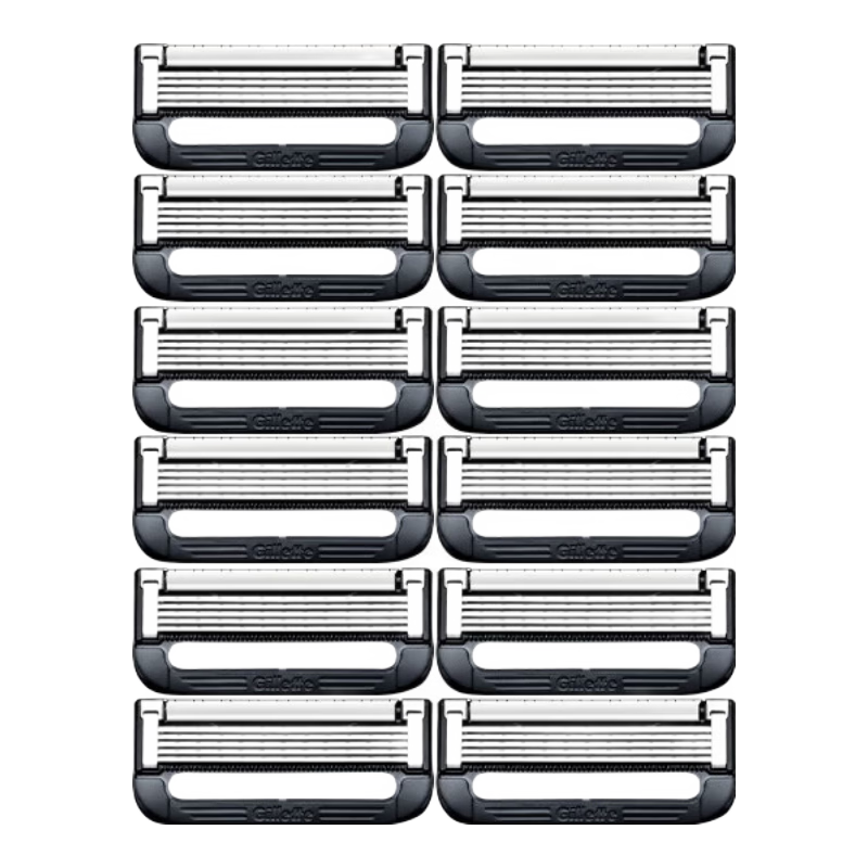 吉列极光 剃须刀刮胡刀手动 剃须刀片替换装 5层刀片 男士手动剃须 官方旗舰店 非吉利 刮胡须刀 【纯刀头】极光5层12刀头