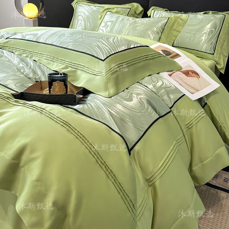 晋帛家纺轻奢高支高密长绒棉四件套全棉被套床笠柔软裸睡床品 精选款