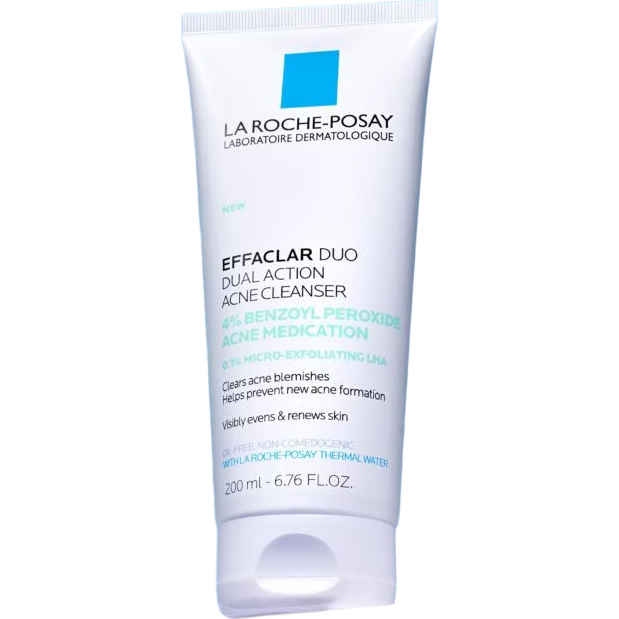 理膚泉（LA ROCHE-POSAY）雙效祛痘潔面乳洗面奶Effaclar 4%過氧化苯甲酰 LHA 去角質(zhì)成分 預(yù)防痘痘 200ml