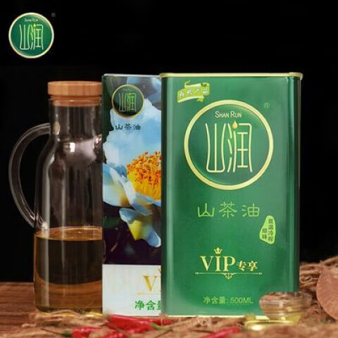 山潤(rùn)原味山茶油500ml/罐低溫冷榨一級(jí)湖南農(nóng)家純茶油山茶籽油 500ml罐