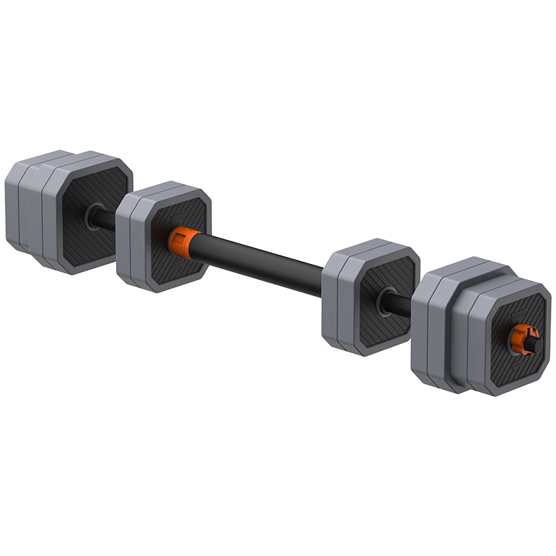 Keep啞鈴杠鈴快拆組合套裝可調(diào)節(jié)拆卸20KG套組家用舉重鍛煉健身器械