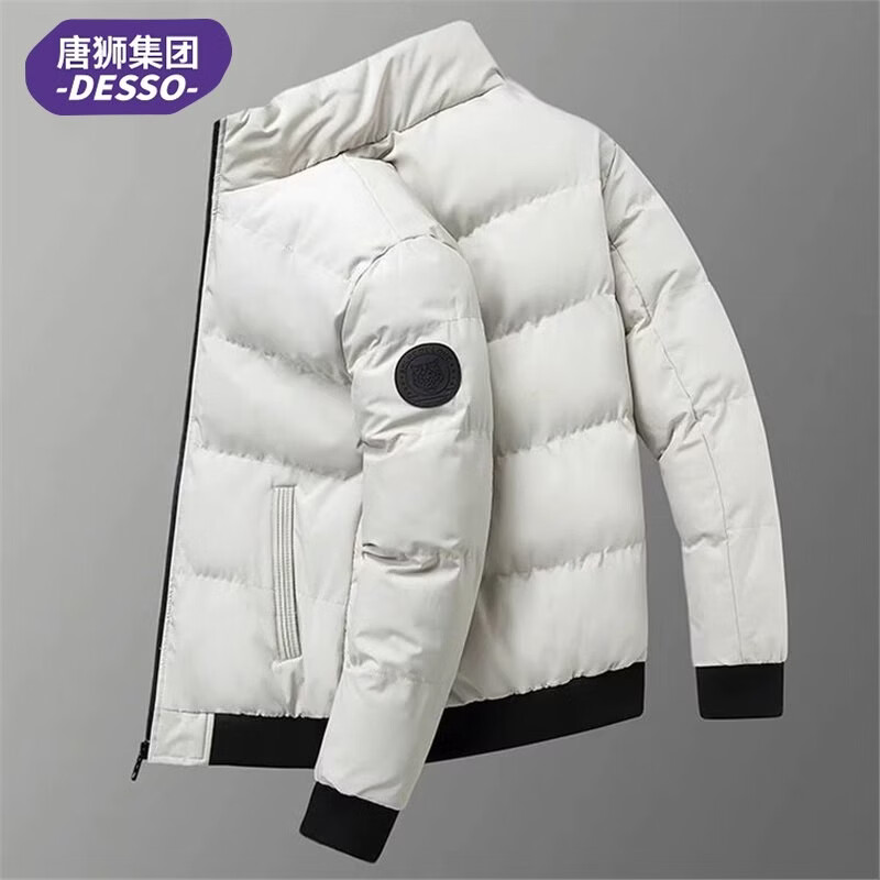 DESSO唐狮集团DESSO羽绒棉服男冬季2025新款夹克棉袄加厚保暖棉衣外套 1912卡其 sm XL