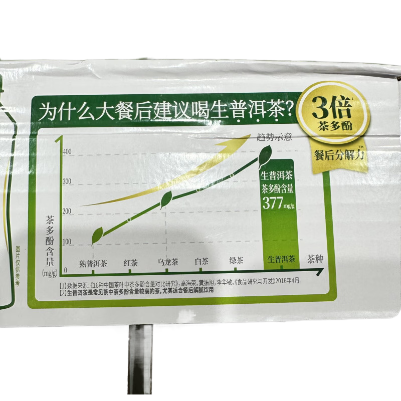 元氣森林豆豆山姆代購無糖零卡零脂飲品元氣森林燃茶特燃生普洱茶500ml*15 特燃生普洱茶