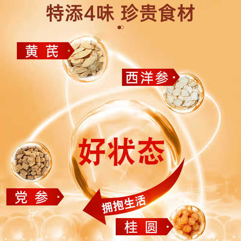 朕皇同仁堂补气养血茶西洋参桂圆党参黄芪桑椹红枣枸杞女生秋冬养生茶 【2盒分享装】40袋/盒