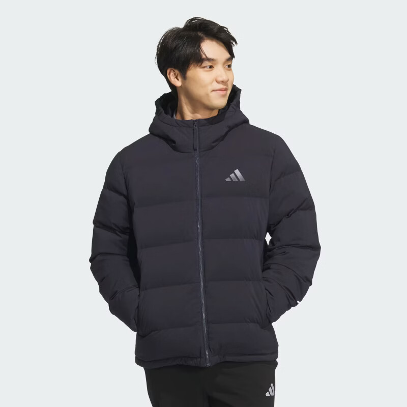 ���ϴ�˹��adidas���� HELIONIC HOODED DOWN JACKET ���޷� KF4399 īˮ�� L 649Ԫ