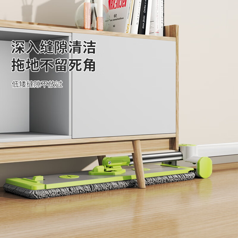 太太乐雪尼尔铝合金平板拖把家用一拖净免手洗干湿两用懒人拖地吸水神器 【雪尼尔拖把】42cm铝面板*3布