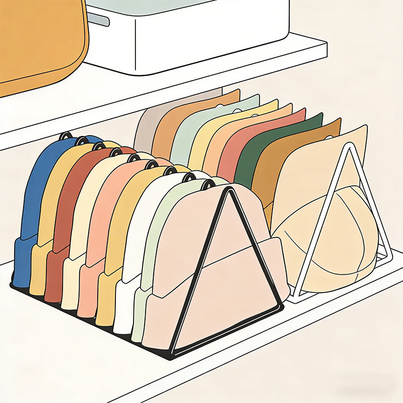 尔思家帽子收纳神器柜子里置物架分层家用展示陈列架多功能衣架置物架 雅典黑大号【单只装】