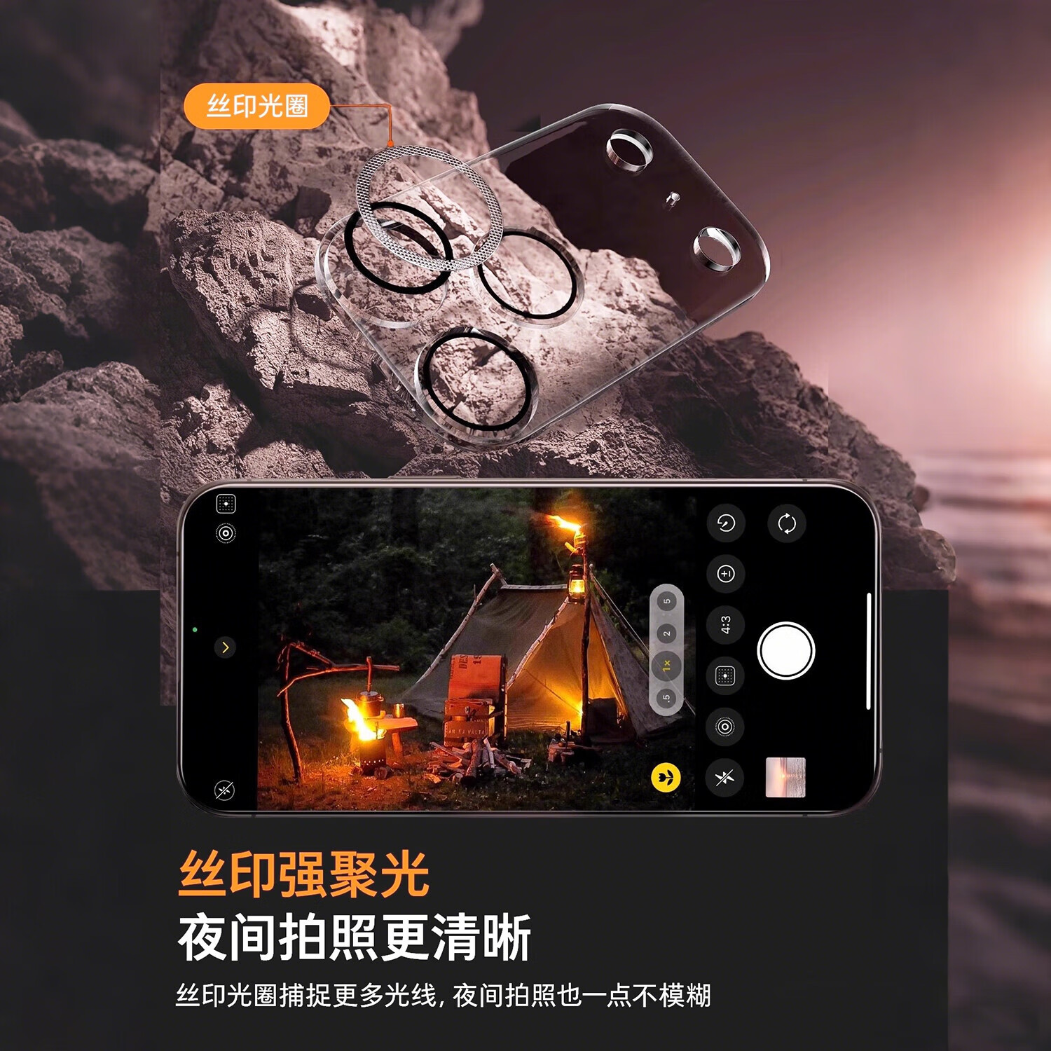 米路逊【现货现发】适用iPhone17Promax镜头膜苹果17Pro手机摄像头膜16p 【透明三套装】一体全覆盖丨拍照不炫光丨超清极透 苹果17