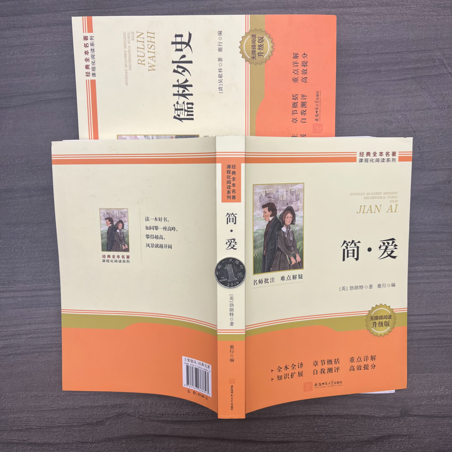 【官方正版包邮】儒林外史 简爱和儒林外史 吴敬梓原著全套九年级下册必读正版课外阅读书籍推荐 水浒传 唐诗三百首 初中生初三9下学期语文书目文学名著 儒林外史简爱人民教育出版社 【热销2册】儒林外史+简
