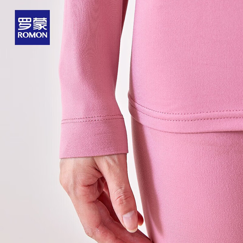 罗蒙（ROMON）【山羊绒+桑蚕丝】男女同款保暖套装2025秋冬新款双面绒保暖内衣 灰色(男) L (男100-130/女100-120斤)