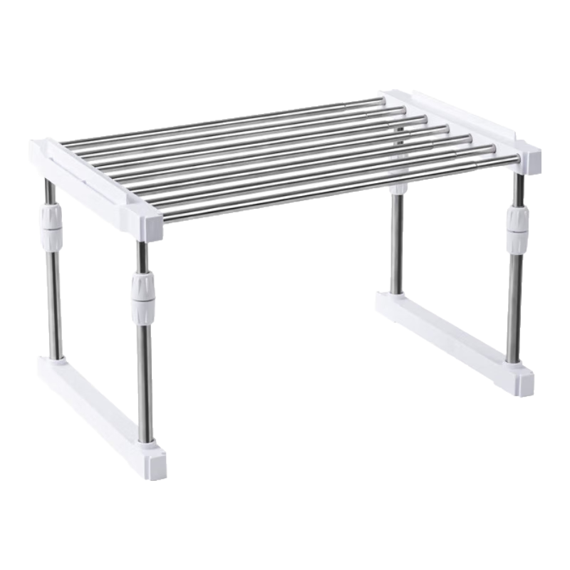 家の物语（KATEI STORY）调料置物架缩置物架下水槽收纳架分层不锈钢橱柜碗碟调料台面锅架 伸缩置物架*1个