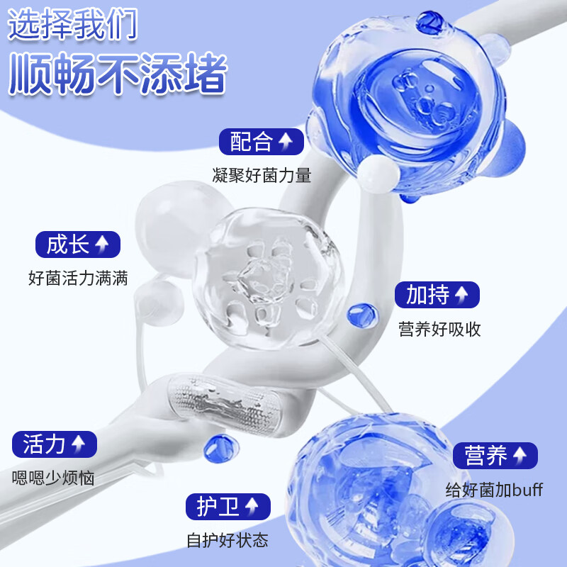 BUIQO小蓝瓶益生菌肠胃排宿儿童成人肠道进口成分即食益生菌 3g*7瓶 【五盒装】