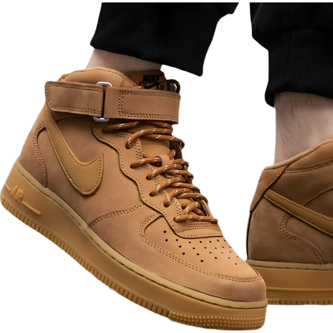 耐克（NIKE）官方男鞋女鞋 冬季新款运动鞋AF1空军一号小麦色中帮板鞋休闲鞋 DJ9158-200 41