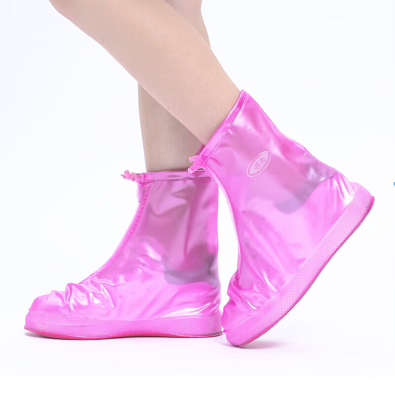 【优选好物】高筒加厚款鞋套防水雨天男女通用防雨鞋套防滑加厚耐 咖啡色普通款 L码适合38-39