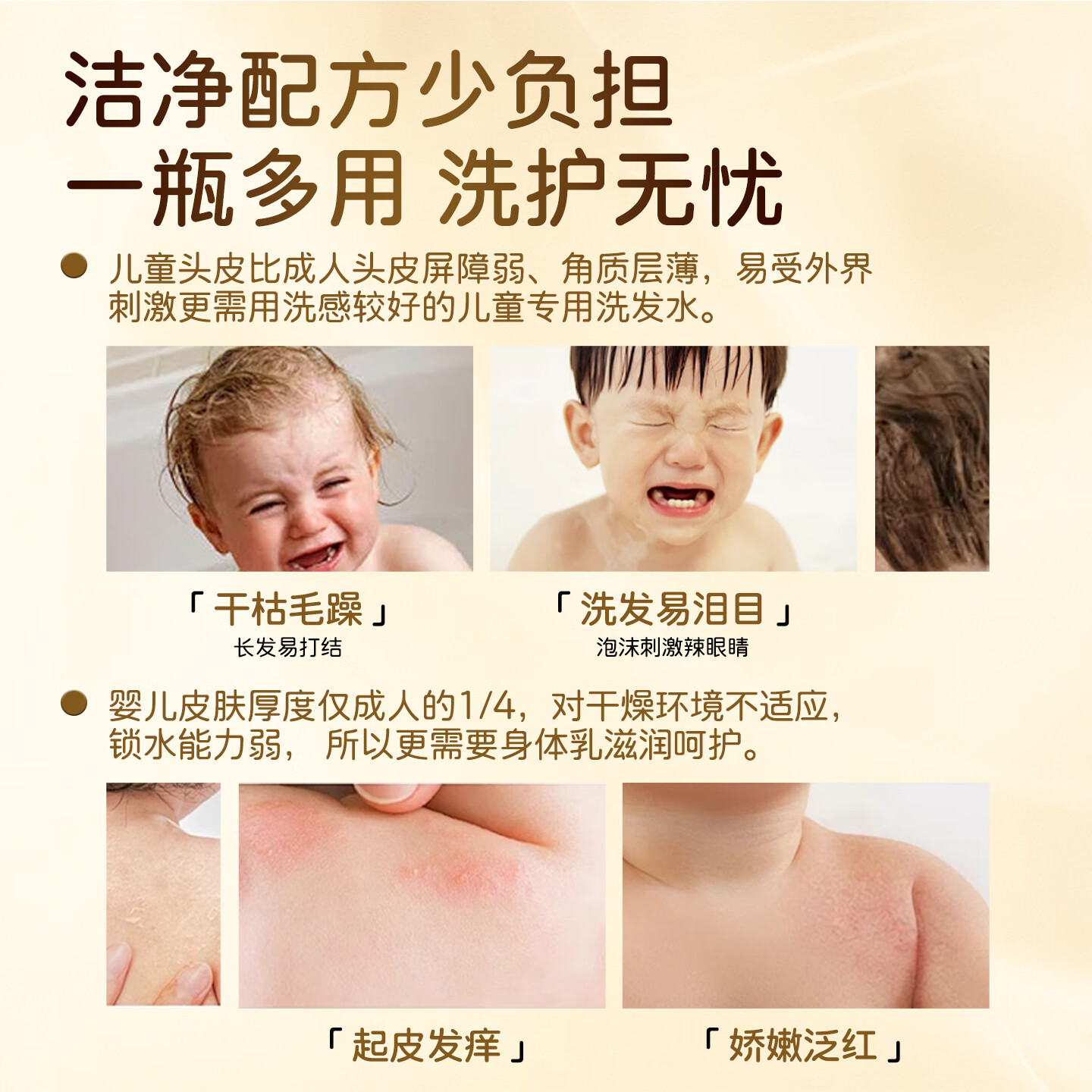 一泊萌【官方】宝宝无患子洗发沐浴露380g无硅油弱酸亲肤洗发水儿童 无患子380ml*1