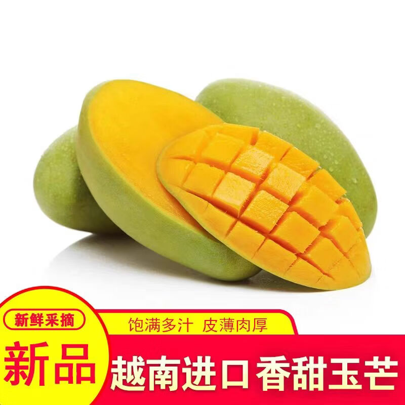 集南鲜 越南青玉芒果 芒果当季大青皮黄皮大芒果新鲜水果整箱 含箱5斤  单果250g起  净重4.5斤