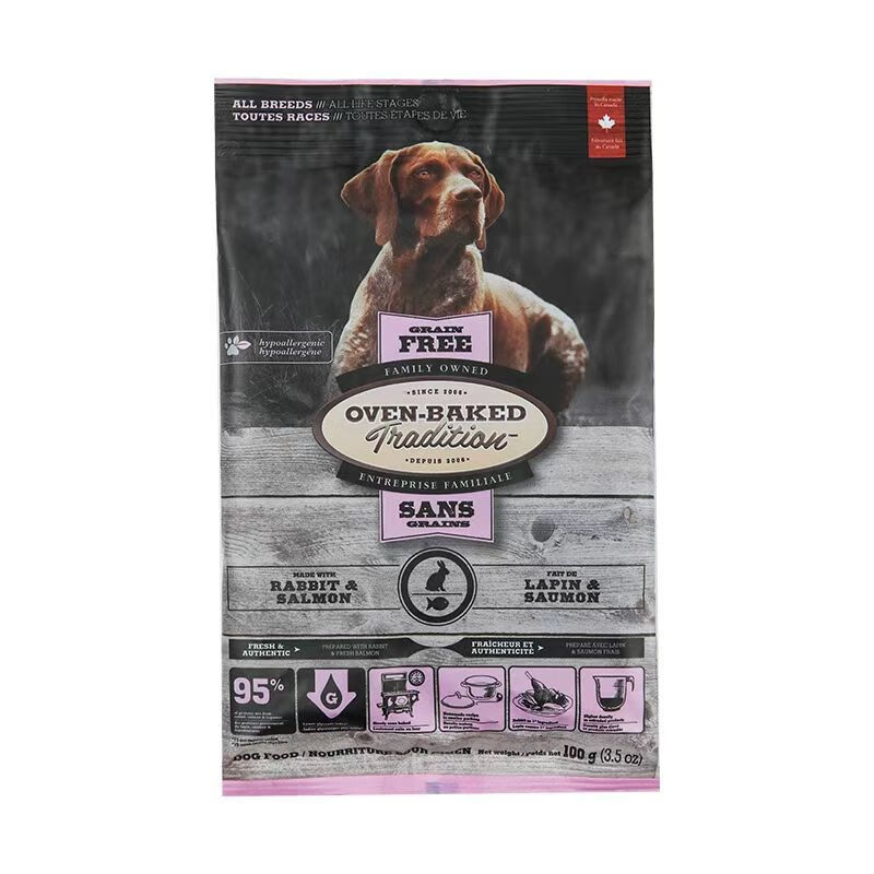 欧恩焙低温烘焙无谷狗粮金毛哈士奇全价全犬通用粮试吃装 兔肉全犬粮试吃装 100g【1包】