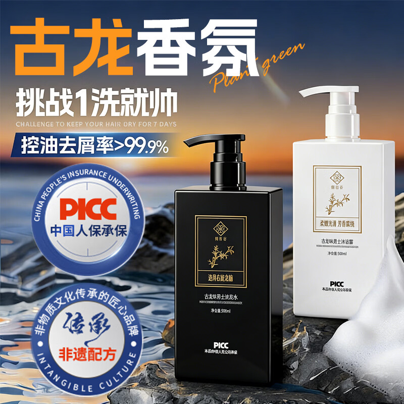 侗百谷二硫化硒洗发水护发素护发精青少年油儿童洗发水洗头水古龙沐浴露 【比香水还高端】古龙香氛沐浴露