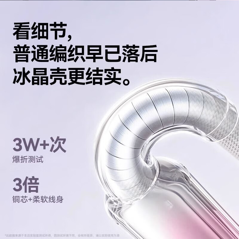 昇亿昊120w/100w超级闪充type-c数据线usb快充6A适用华为nova15pro荣耀Mate70/p80手机充电线尼龙编织 白色(USB Type-C/高颜值渐变) 2米