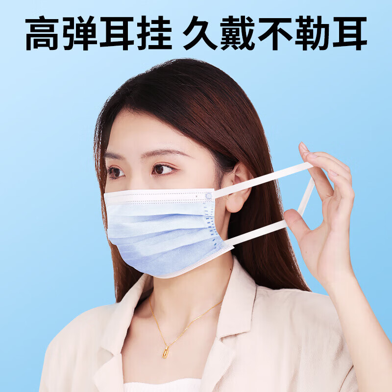 同瑞健一次性医用外科口罩灭菌 独立包装无菌成人/儿童口罩三层防护口罩 成人口罩50只*2盒装【共100只】