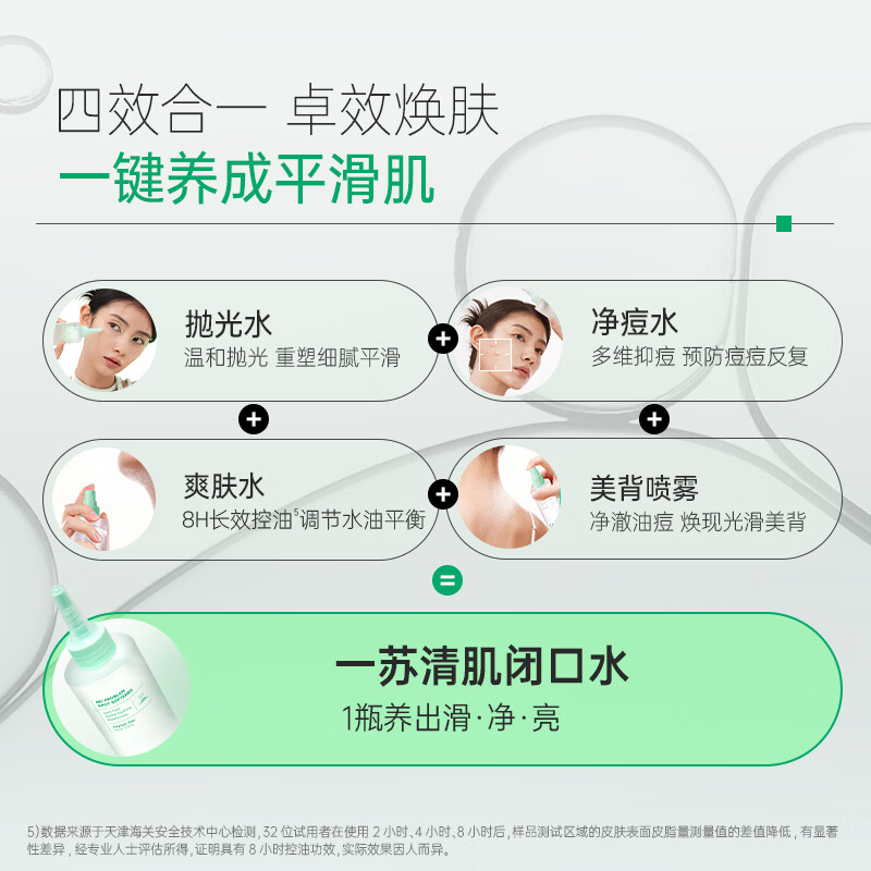 ILSO清肌舒缓祛痘精华液 湿敷爽肤水控油祛痘保湿闭口水生日礼物女 闭口水150g*1+喷头+拉伸湿敷棉