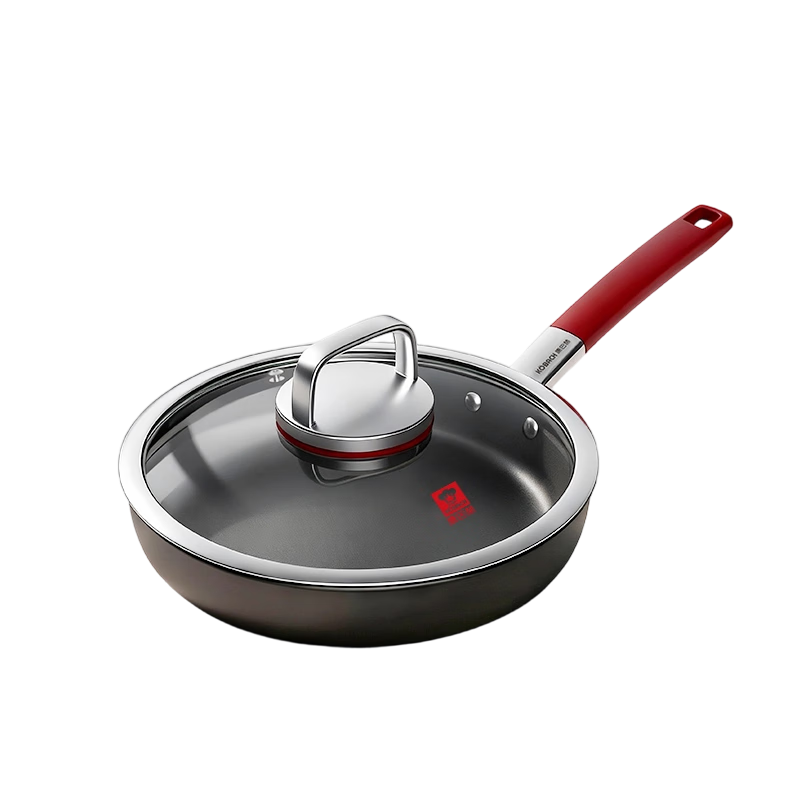 康巴赫（KOBACH）煎锅不粘锅纯钛无涂层煎炒锅家用平底锅煎蛋锅炉灶通用28cm