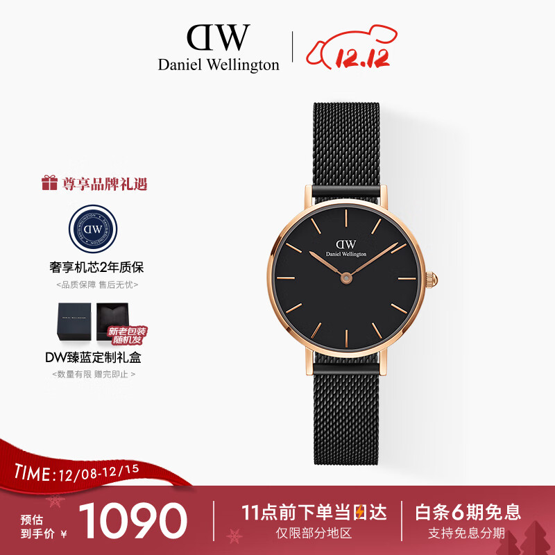 丹尼尔惠灵顿（DanielWellington）DW手表女经典钢带女士手表时尚欧美表送女友节日礼物DW00100245