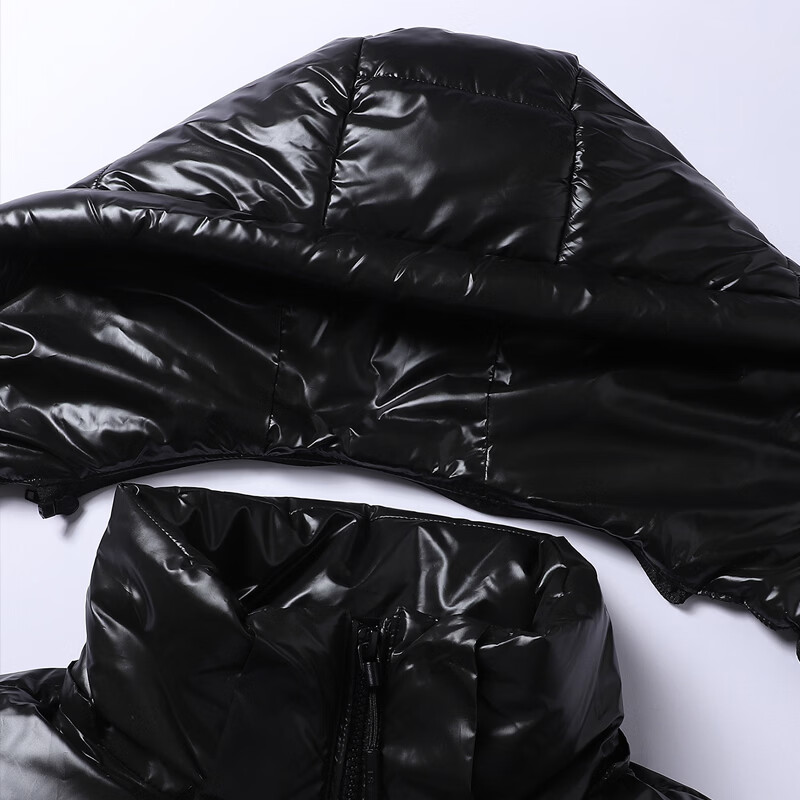 迈途【加厚保暖】黑金棉服连帽可脱卸秋冬高级感外穿外套防寒棉袄男女 黑金棉衣 XL