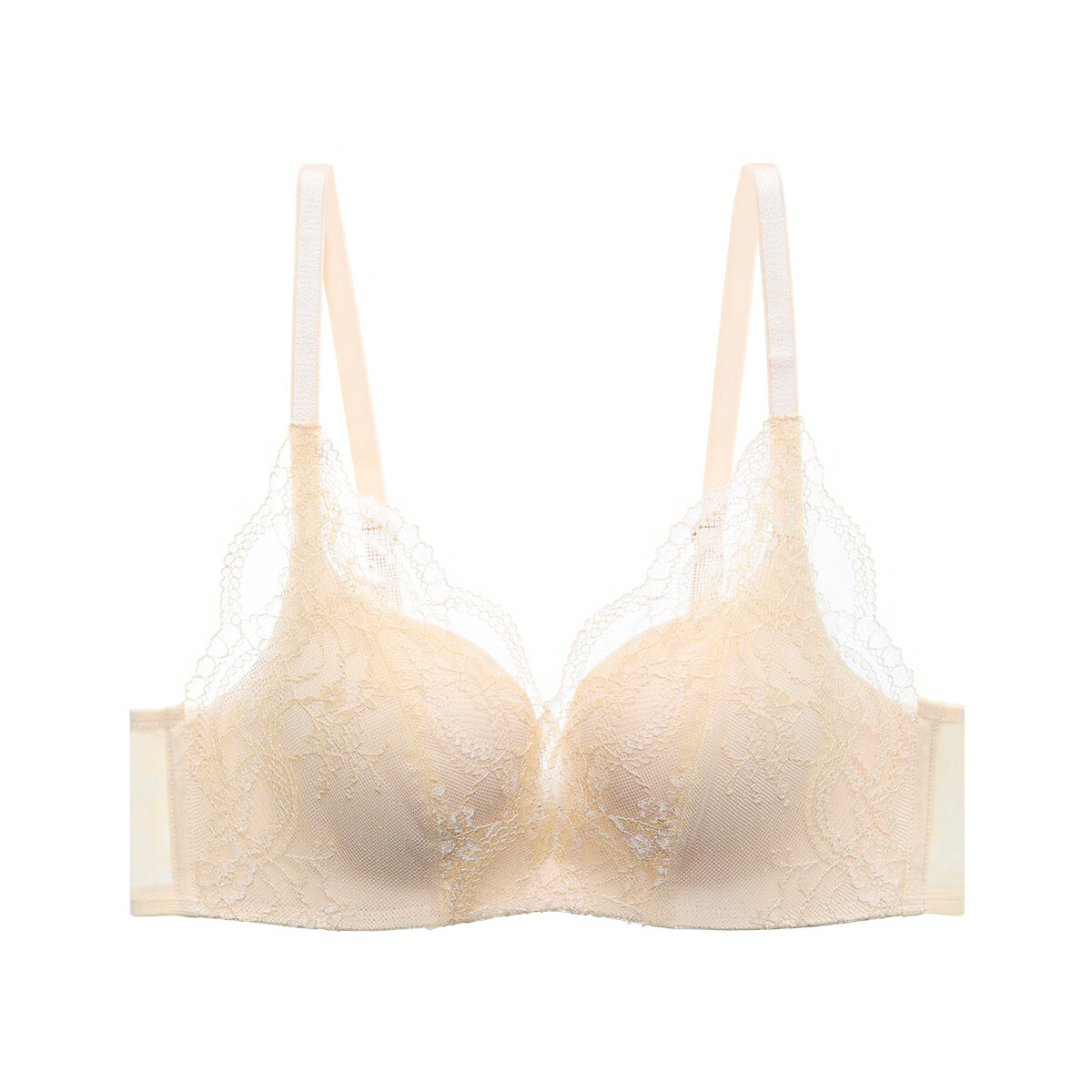 安莉芳【莫里斯花园蕾丝舒挺杯】小胸聚拢无钢圈显大文胸蕾丝舒适内衣 肤色SKN 75B