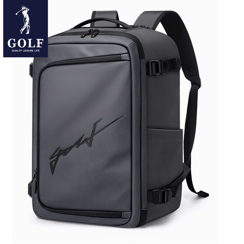 高尔夫（GOLF）双肩包男士运动背包女休闲旅行学生书包防泼水通勤出游背包【Q】 款式10-灰色