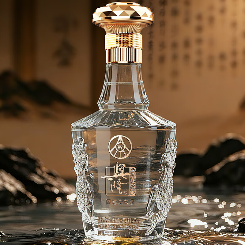 五粮液铂金麒麟酒 52度 500ml浓香型 固态发酵纯粮礼盒白酒 52度 500mL 6瓶 整箱装