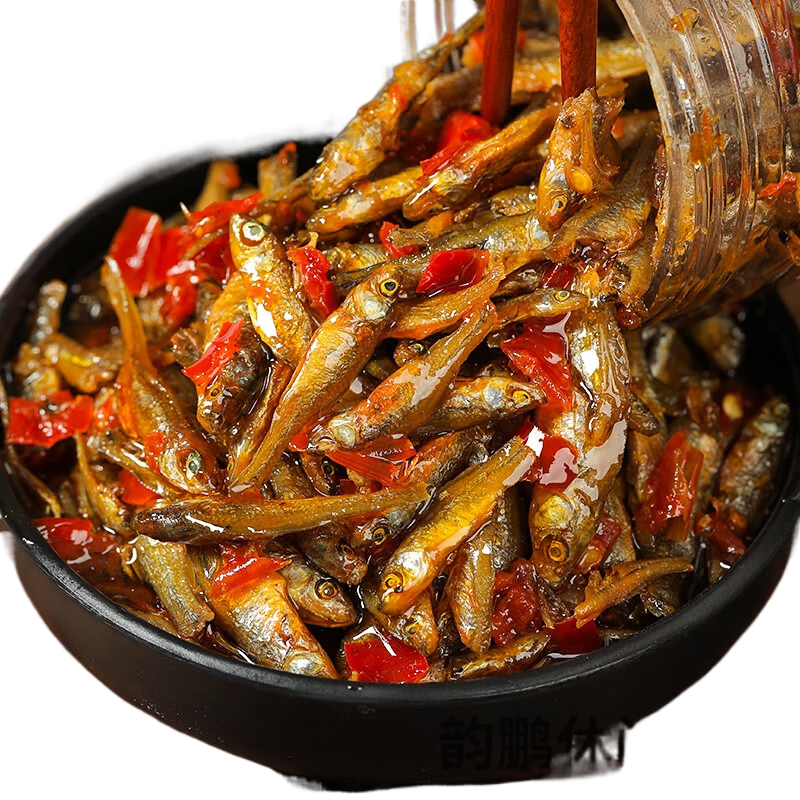 辣小董香辣柴火魚湖南特產(chǎn)下飯菜麻辣小魚仔零食下酒菜即食瓶裝剁椒魚干 280g 剁椒小魚仔2瓶