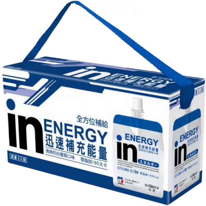 森永森永Weider in Jelly威德能量果冻维生素180gd卡0热量零饮料零食 蓝色能量果冻180g*6包