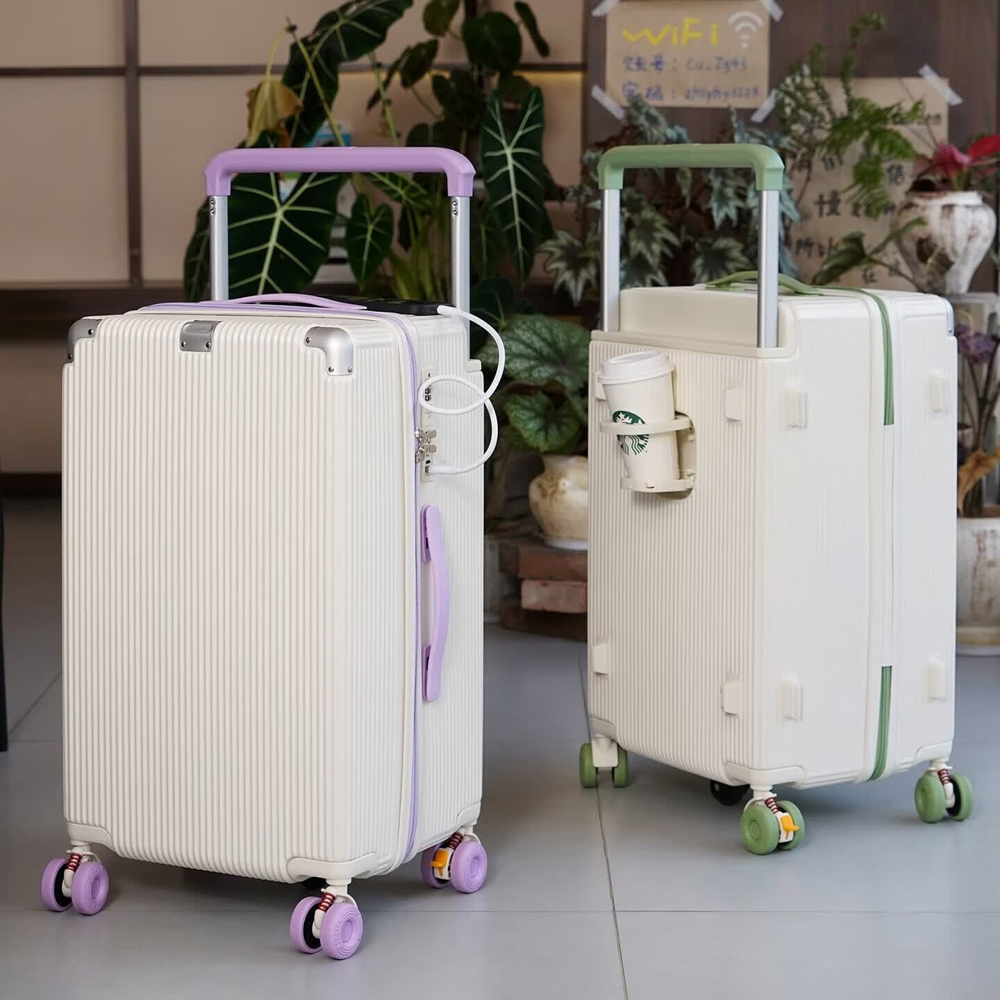 HZTOU行李箱24寸大容量PC万向轮旅行箱28寸男女登机箱20寸密码箱包 摩卡咖 30英寸 【大容量远行】