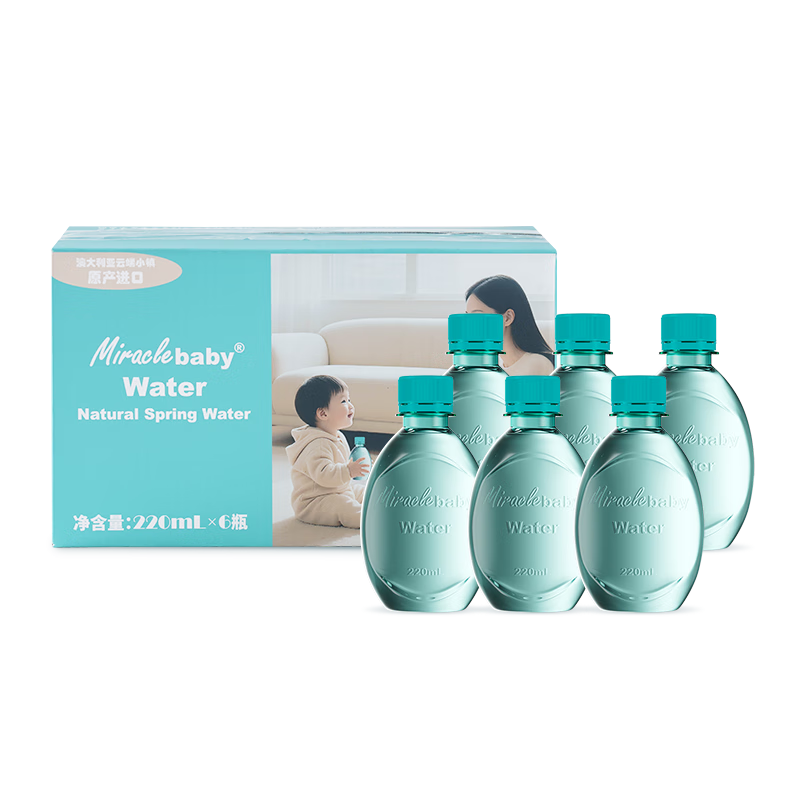 MIRACLEBABYŦ��ˮǑ�����漣����ˮ220ml*6  �Ĵ����ǽ���Ӥ�׶� ��ȻȪˮ 7.9Ԫ ���á��׵�