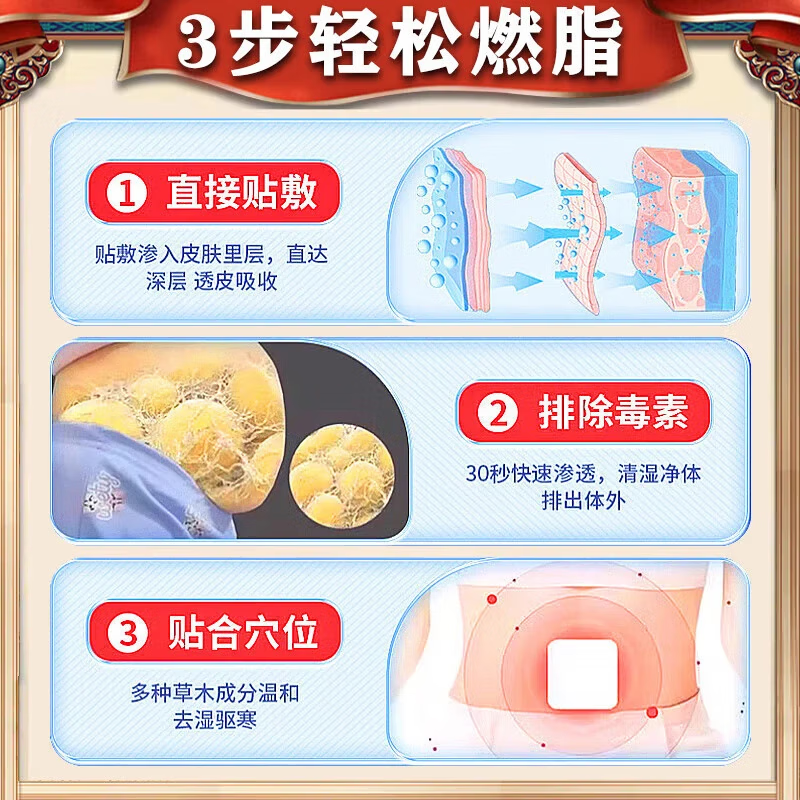 今古透减肥肚脐贴7天30斤瘦肚子燃脂全身快速瘦正品大肚子减肥神器燃脂 100%特效：5盒【此生不反弹】 减肥药减肥瘦肚子燃脂7天30斤大肚子强效快速腰部赘肉