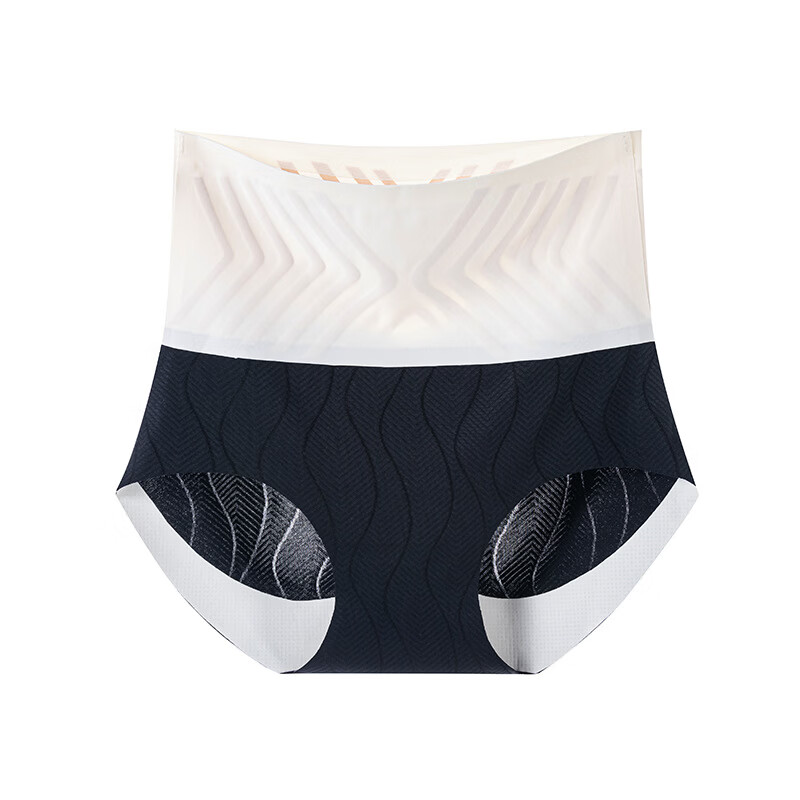 DAPHNE达芙妮【N】果冻胶塑身收腹内裤超弹高腰冰丝提臀裆三角裤 黑色 XXL