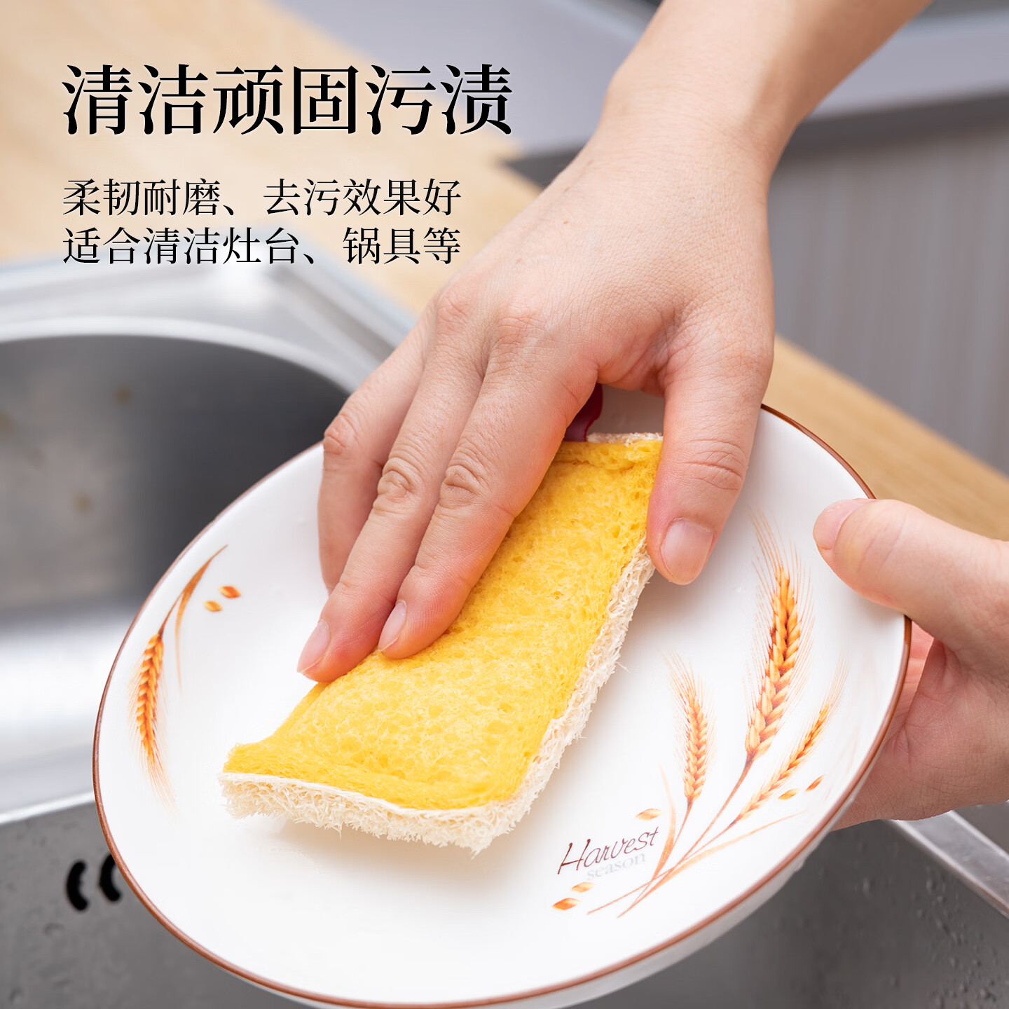 奕清良品天然山棕洗锅刷厨房不粘锅专用棕榈刷不伤锅长柄清洁刷家用碗碟刷 【2件】铜丝棕榈锅刷（大号）+长柄椰棕锅刷 送挂钩