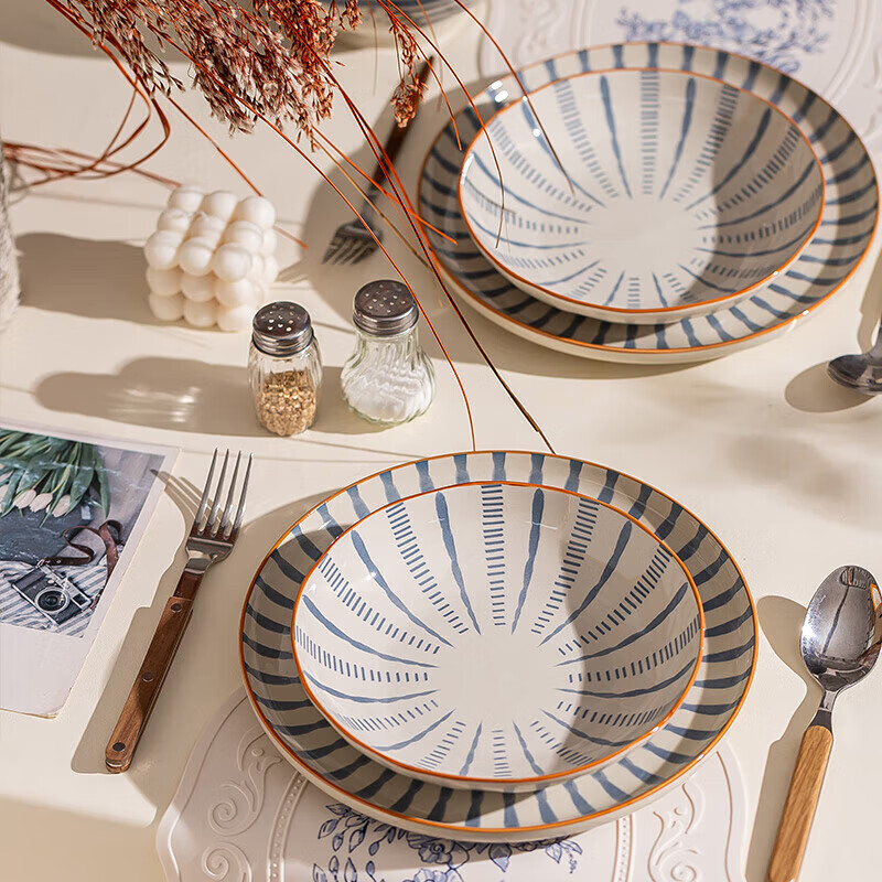 器树日式陶瓷碗碟套装家用2025新款釉下彩陶瓷餐具套装乔迁日式新居 【无礼盒简装】2人食 9件套 破损包赔