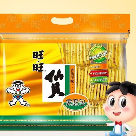 旺旺膨化食品仙贝400g休闲饼干干儿童小吃零食下午茶 400g*2袋