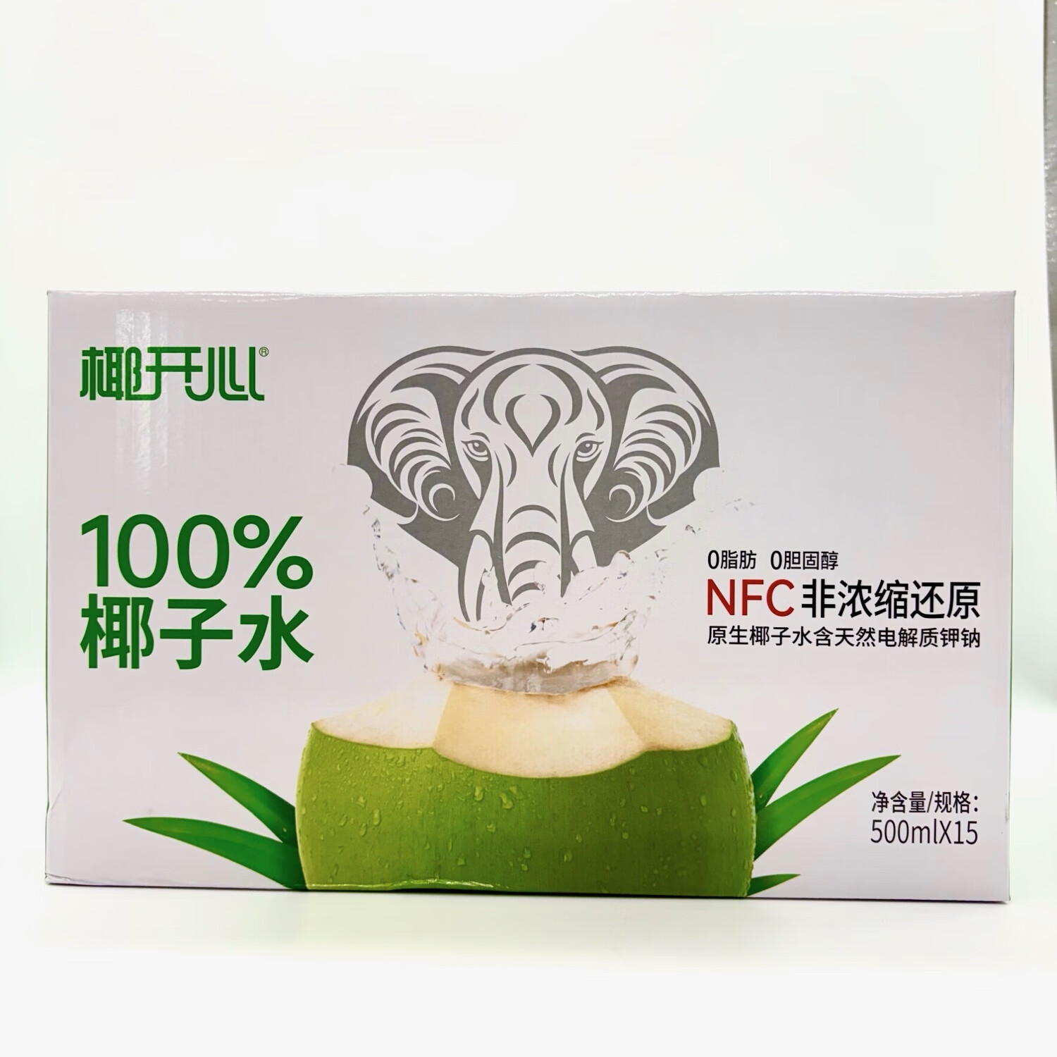 椰开心500ml椰开心100%NFC椰子水饮料含原生天然电解质钾钠饮料 500ml椰开心椰子水15瓶整箱