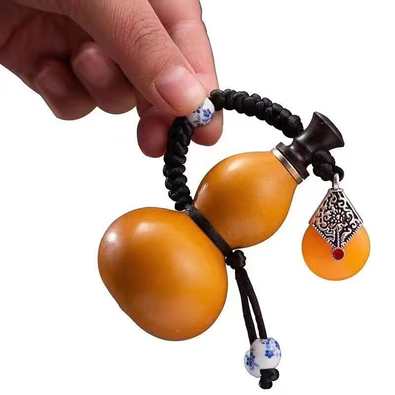 小酒葫芦装药丸天然手把件葫芦挂件手捻小葫芦包浆 蓝宝石配饰成品葫芦10个