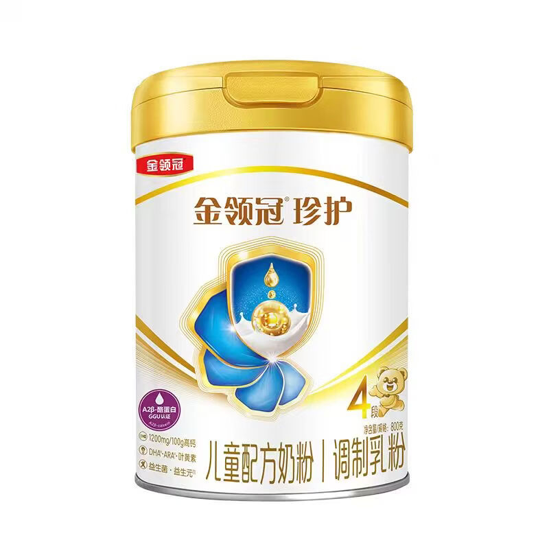 伊利金领冠珍护【消化吸收】儿童A2β-酪蛋白奶粉4段(3-6岁)800g