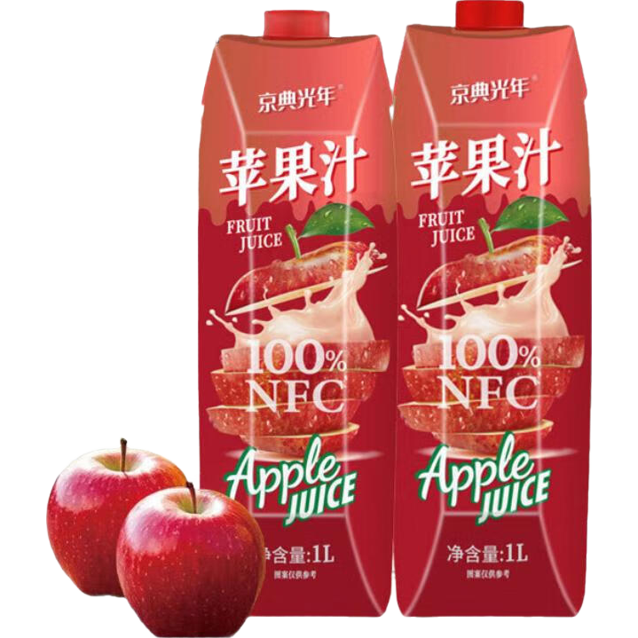 ���ϱ� 100%NFC��եƻ��֭ ����ե��֭���� 1L*2ƿ 0���Ӽ� 14.9Ԫ