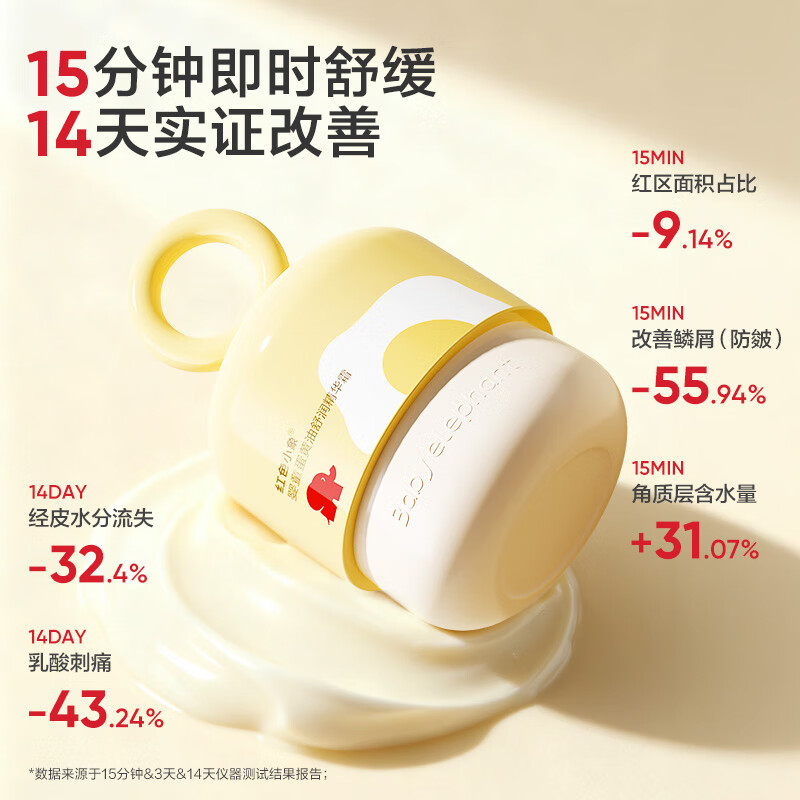 红色小象面霜儿童婴幼儿宝宝四季擦脸霜防干润肤乳保湿霜缓解干痒温和护肤 【新品上市】婴童蛋黄霜50g
